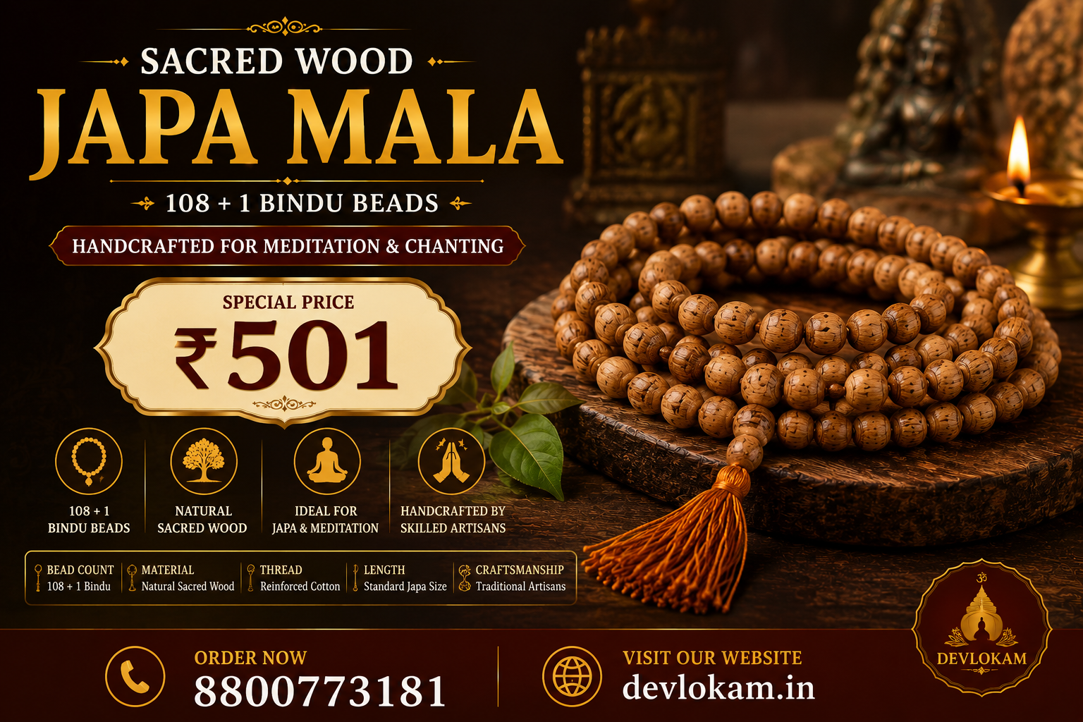 Original Tulsi Mala (108 Beads)