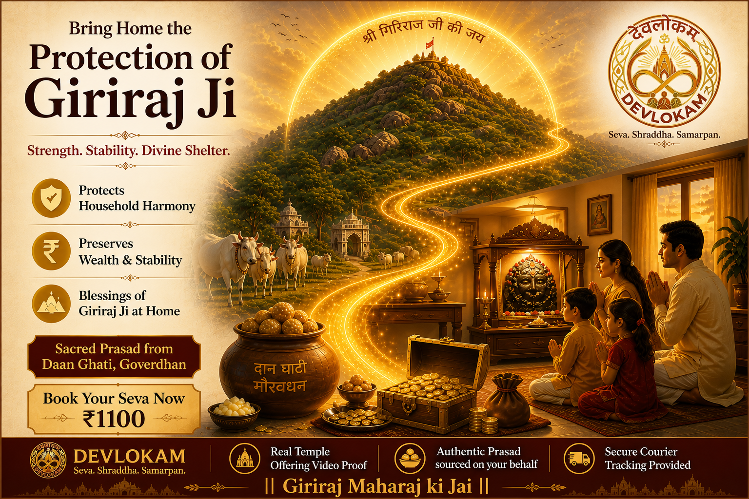 Prasad Delivery - Daan Ghati Goverdhan
